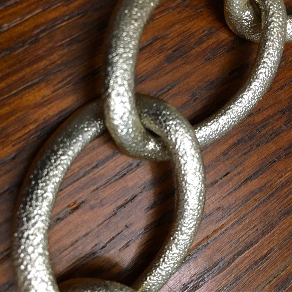 Gold Oval Link Statement Necklace - image 5